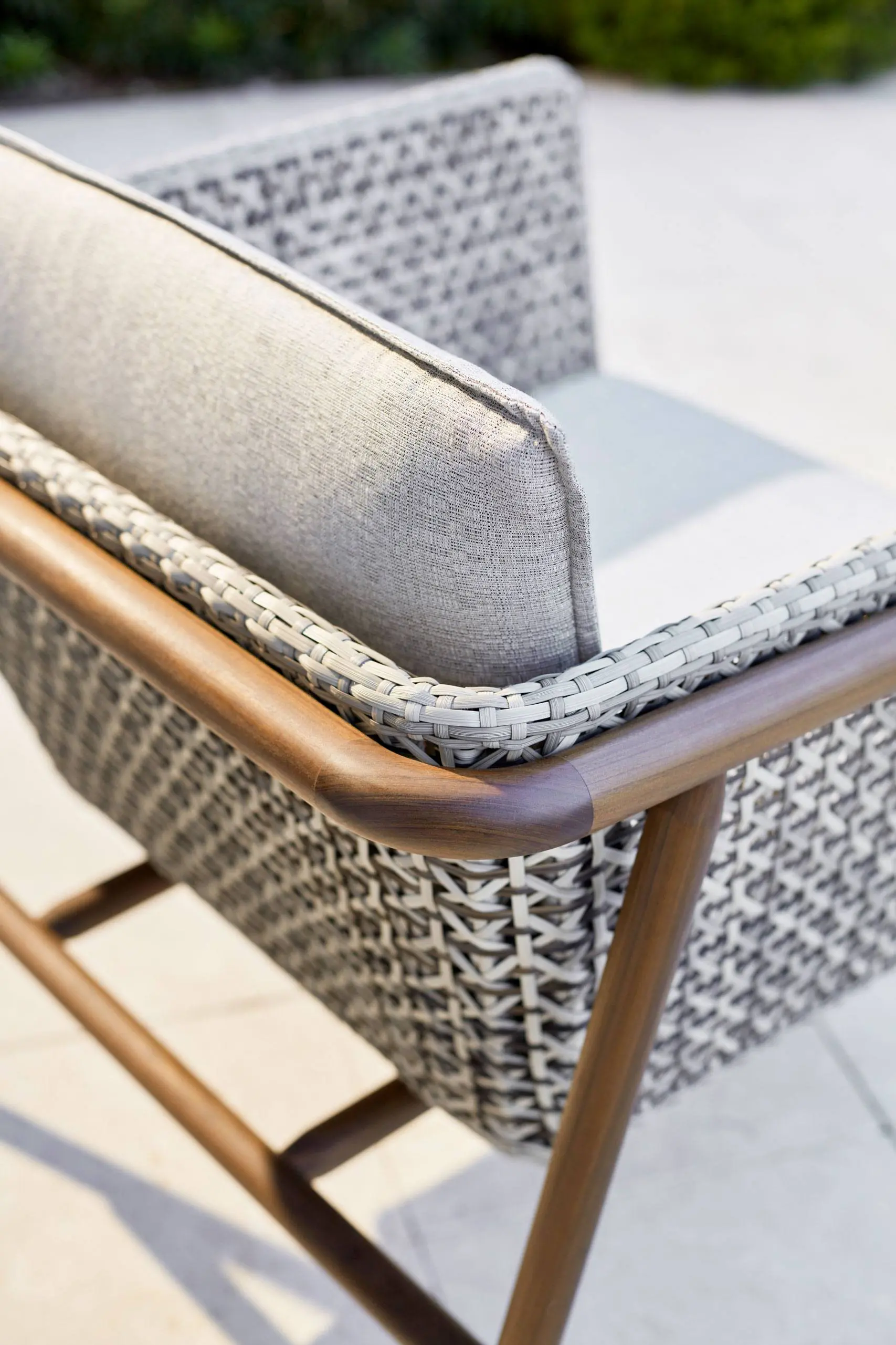 Jensen Outdoor Woven Viro Fiber Luxury Wood Furniture