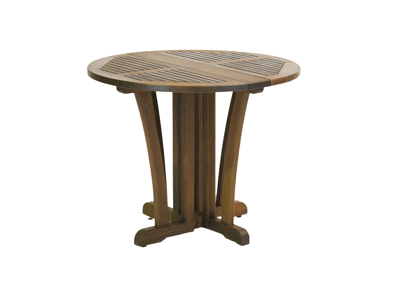 Classic Ipe 36″ Gateleg Round Dining Table