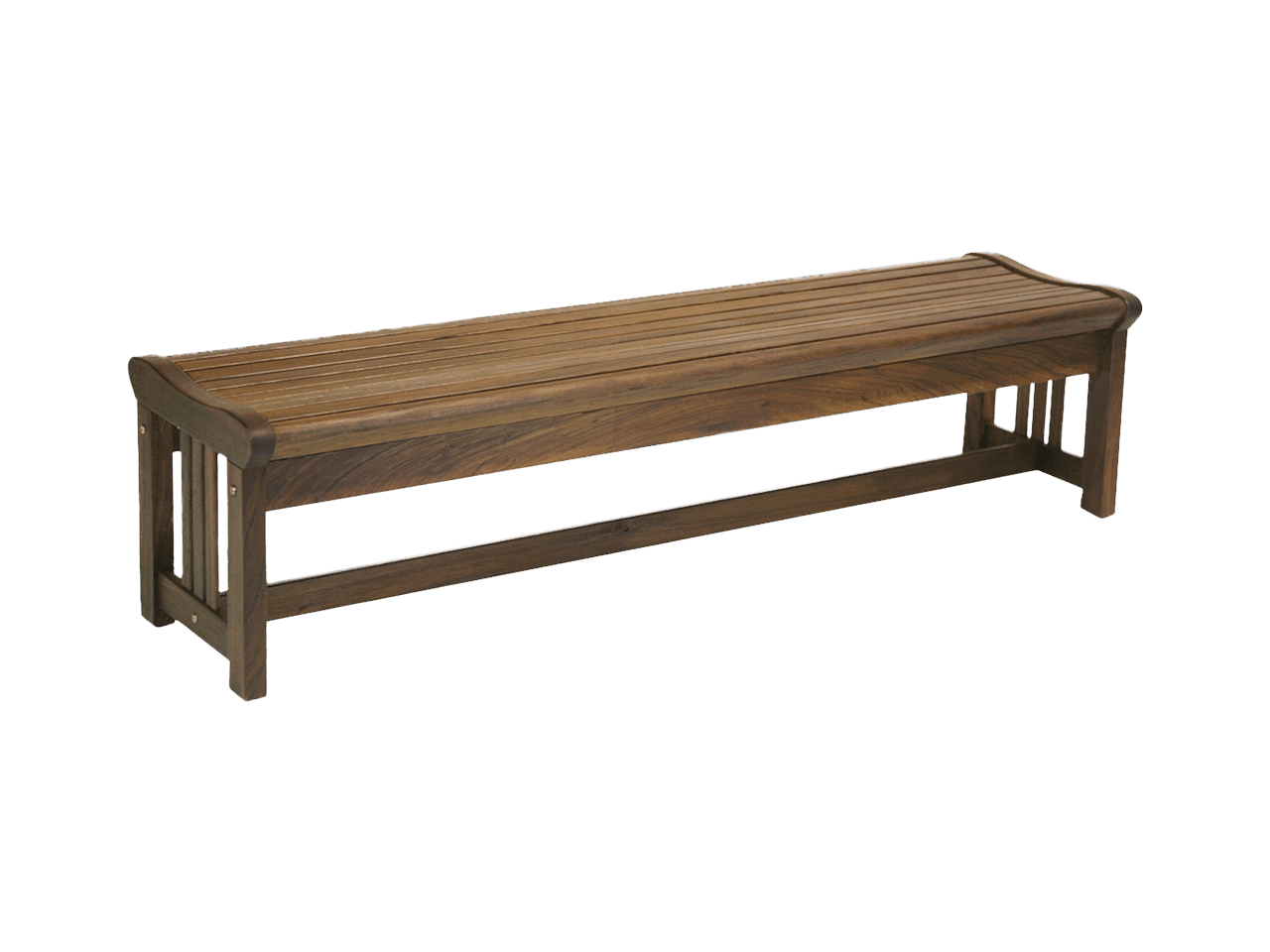 Backless bench sales with storage