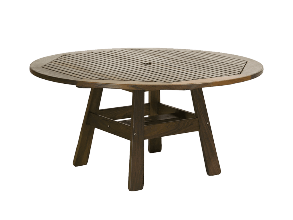 Classic Ipe 58" Derby Round Dining Table Jensen Outdoor