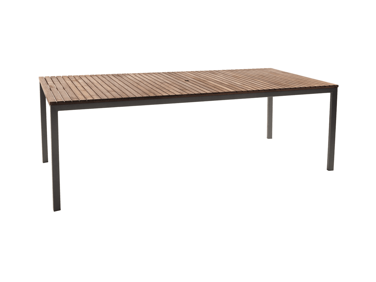 Harmony 86″ Rectangular Dining Table | Gray Base with Ipe Top