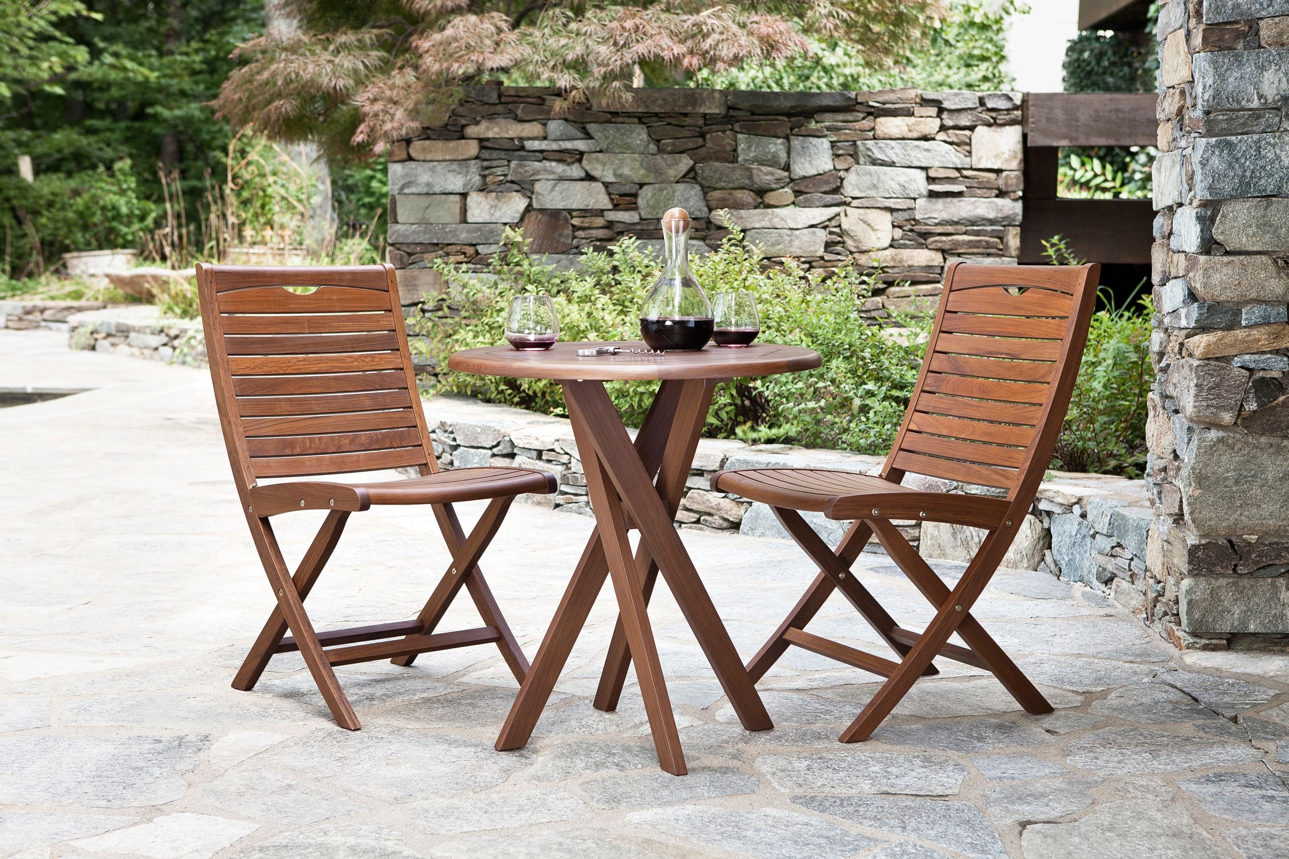 Wooden garden bistro 2025 table