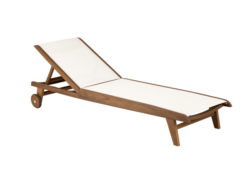 Topaz Sling Chaise Lounge Beige Jensen Outdoor
