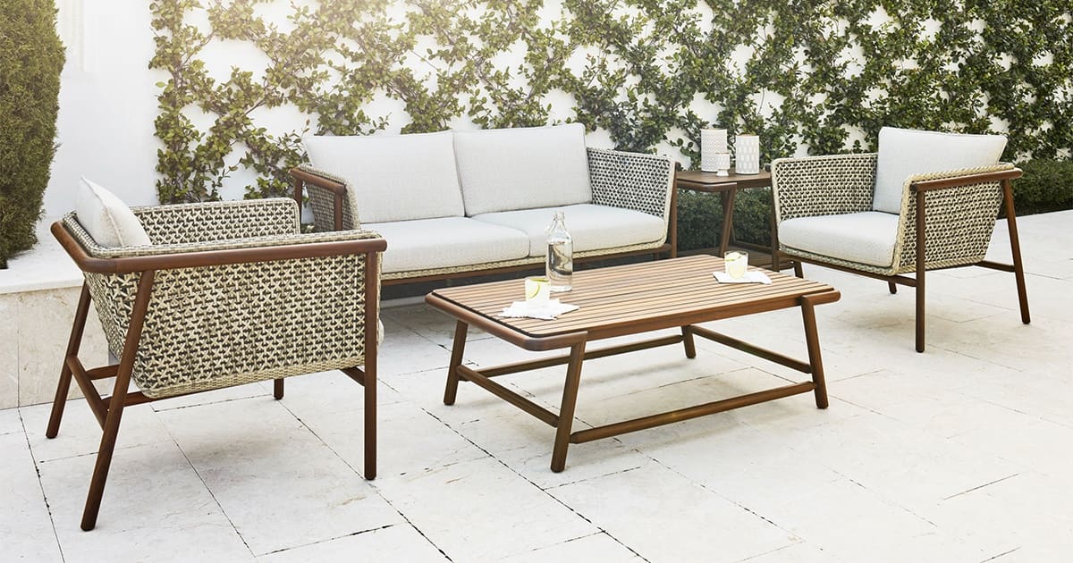 Jensen Outdoor Woven Viro® Fiber Luxury Wood Furniture