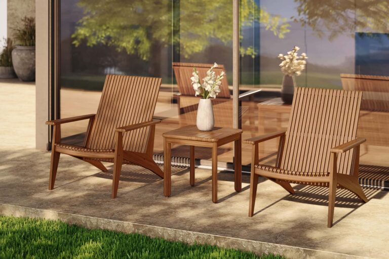 JensenOutdoor_InnovaCollection_TrellisLoungeChair_FoundationsCollection_MosaicSquareSideTable_Lifestyle2