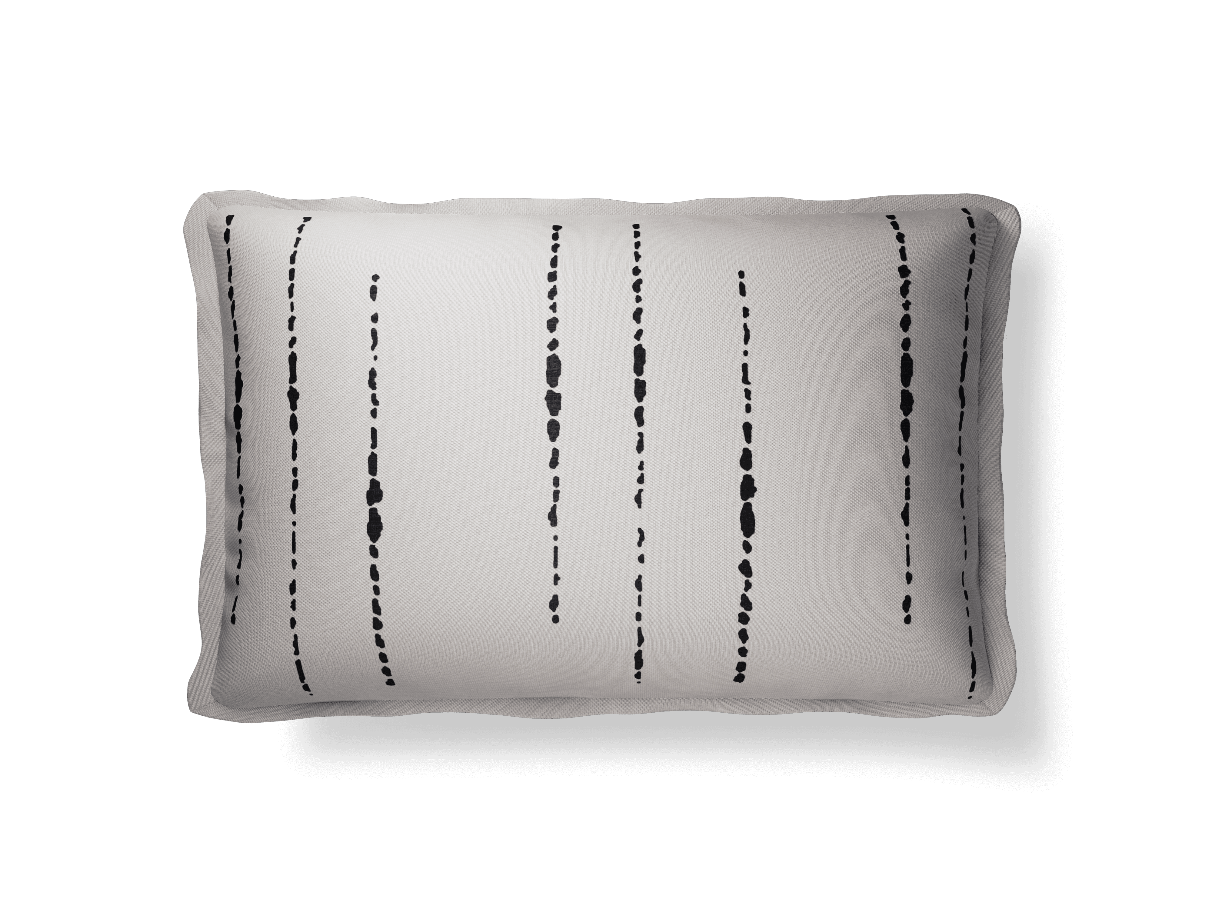 14×22″ Masai Ivory/Charcoal Throw Pillow