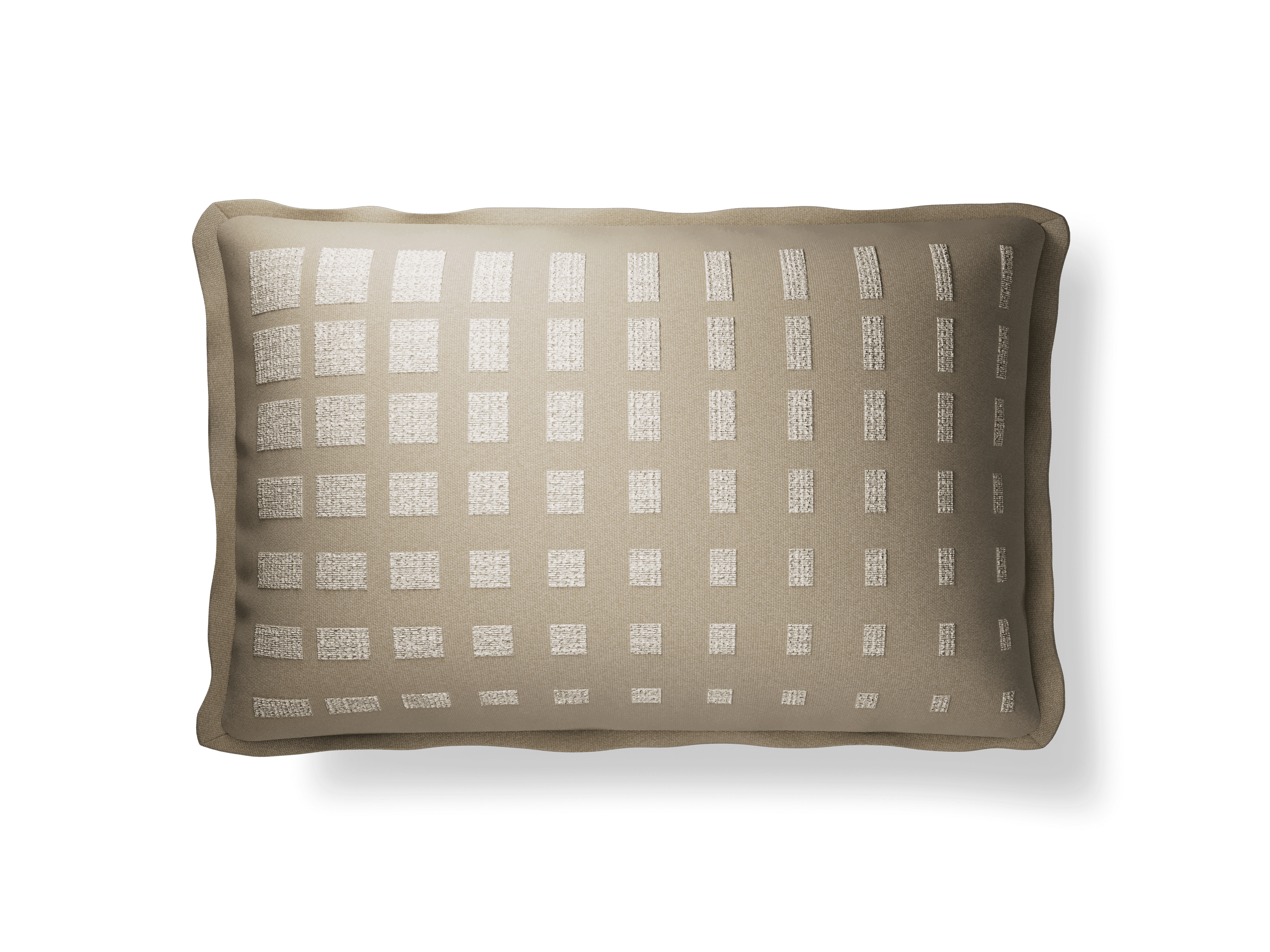 14×22″ Shadow Block Desert/Ivory Throw Pillow