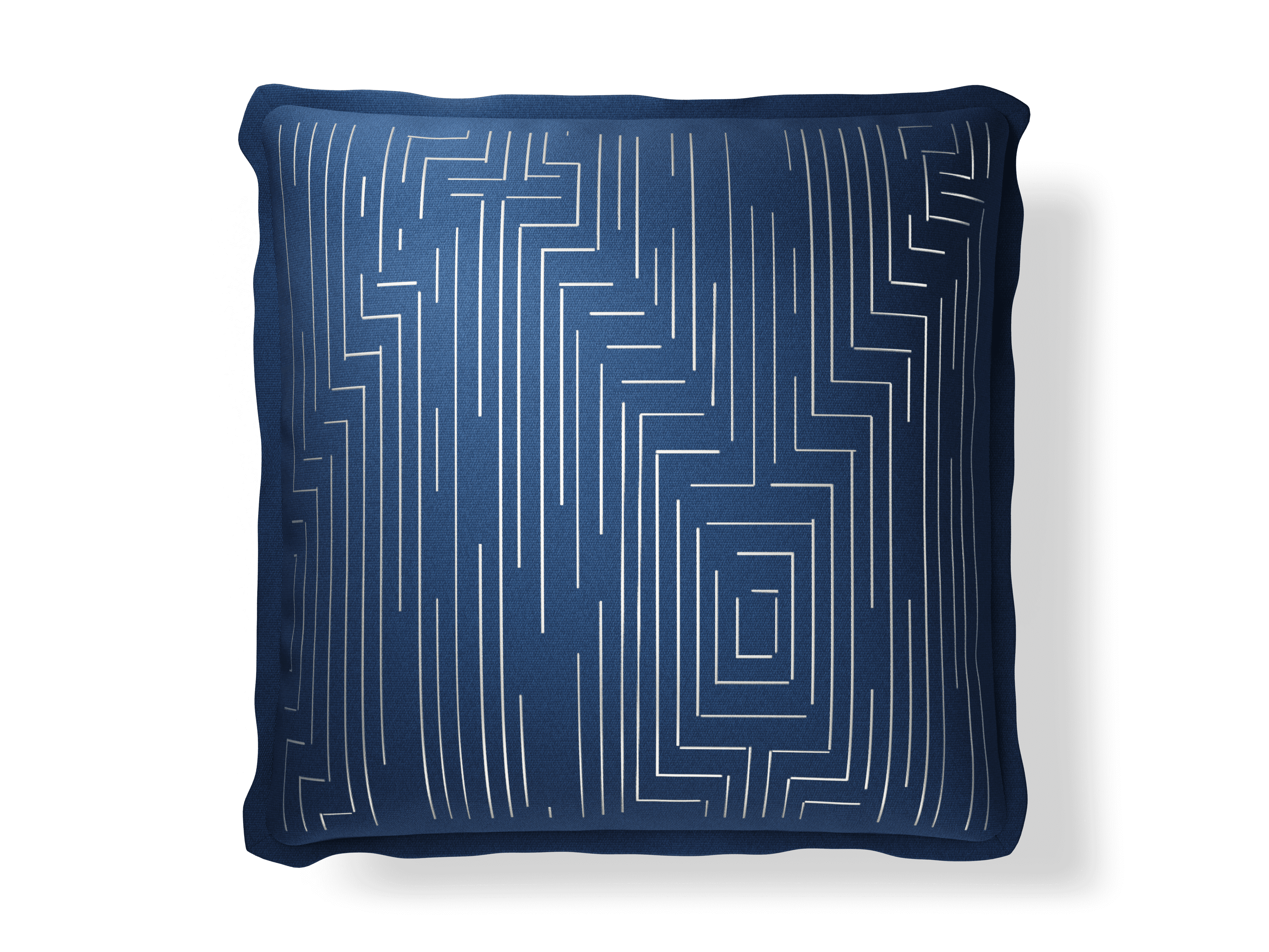 20×20″ Maze Indigo/Ivory Throw Pillow