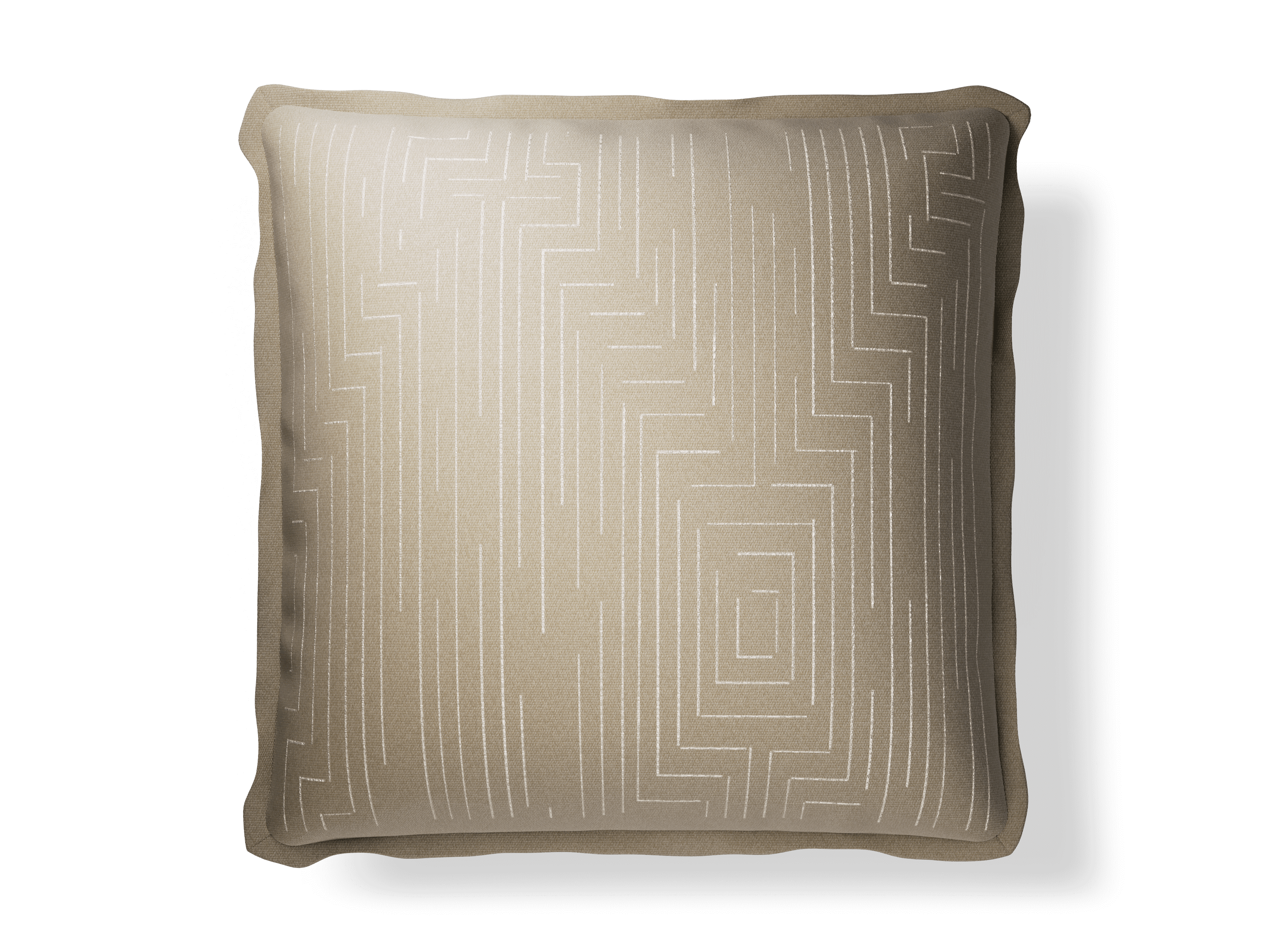 20×20″ Maze Desert/Ivory Throw Pillow